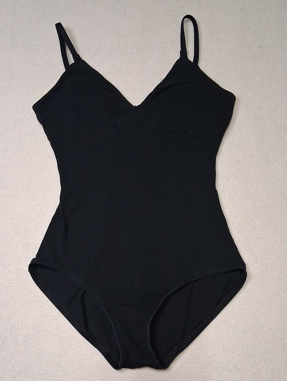 Capezio Black Camisole Dancemaker Bodysuit with Slim Straps